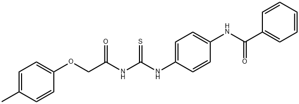 N-[4-[[2-(4-methylphenoxy)acetyl]carbamothioylamino]phenyl]benzamide Structural