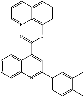 quinolin-8-yl 2-(3,4-dimethylphenyl)quinoline-4-carboxylate Structural