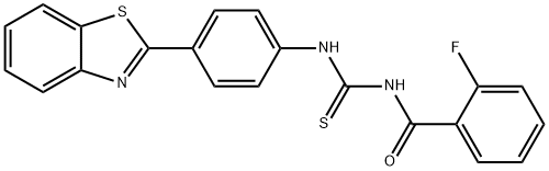 N-[[4-(1,3-benzothiazol-2-yl)phenyl]carbamothioyl]-2-fluorobenzamide Structural