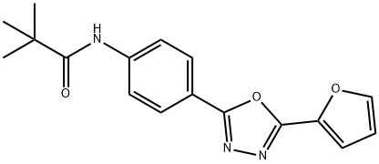 N-[4-[5-(furan-2-yl)-1,3,4-oxadiazol-2-yl]phenyl]-2,2-dimethylpropanamide Structural