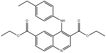 diethyl 4-(4-ethylanilino)quinoline-3,6-dicarboxylate Structural