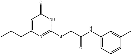 N-(3-methylphenyl)-2-[(4-oxo-6-propyl-1H-pyrimidin-2-yl)sulfanyl]acetamide Structural
