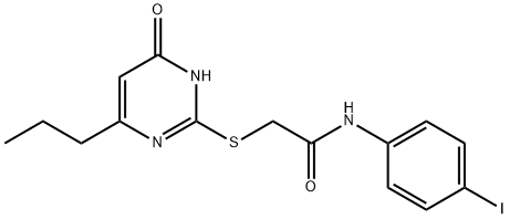 N-(4-iodophenyl)-2-[(4-oxo-6-propyl-1H-pyrimidin-2-yl)sulfanyl]acetamide Structural