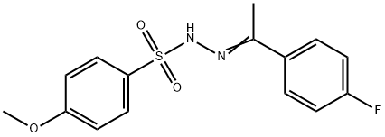 N-[(E)-1-(4-fluorophenyl)ethylideneamino]-4-methoxybenzenesulfonamide Structural