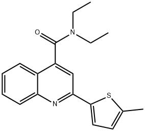 N,N-diethyl-2-(5-methylthiophen-2-yl)quinoline-4-carboxamide Structural
