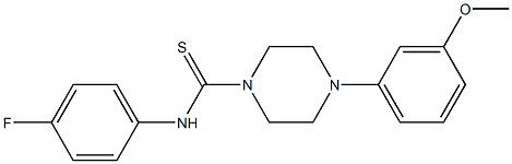 N-(4-fluorophenyl)-4-(3-methoxyphenyl)piperazine-1-carbothioamide Structural