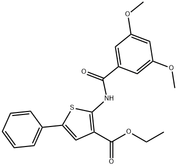 ethyl 2-[(3,5-dimethoxybenzoyl)amino]-5-phenylthiophene-3-carboxylate Structural