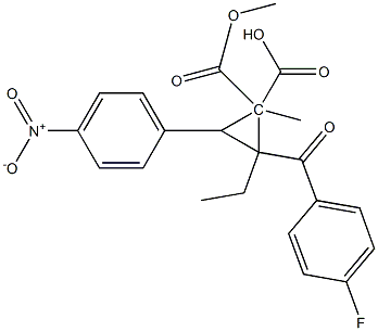 dimethyl 2-ethyl-2-(4-fluorobenzoyl)-3-(4-nitrophenyl)cyclopropane-1,1-dicarboxylate Structural