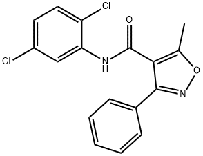 N-(2,5-dichlorophenyl)-5-methyl-3-phenyl-1,2-oxazole-4-carboxamide Structural