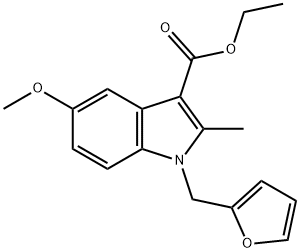 ethyl 1-(furan-2-ylmethyl)-5-methoxy-2-methylindole-3-carboxylate Structural