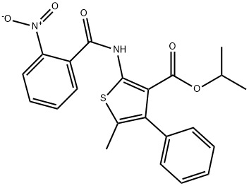 propan-2-yl 5-methyl-2-[(2-nitrobenzoyl)amino]-4-phenylthiophene-3-carboxylate Structural