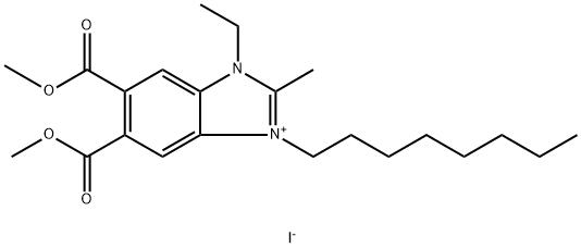 dimethyl 1-ethyl-2-methyl-3-octylbenzimidazol-3-ium-5,6-dicarboxylate iodide Structural