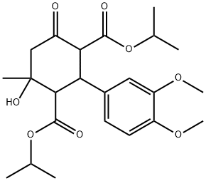 dipropan-2-yl 2-(3,4-dimethoxyphenyl)-4-hydroxy-4-methyl-6-oxocyclohexane-1,3-dicarboxylate Structural