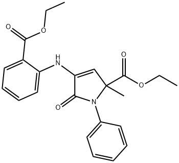 ethyl 4-(2-ethoxycarbonylanilino)-2-methyl-5-oxo-1-phenylpyrrole-2-carboxylate Structural