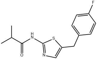 N-[5-[(4-fluorophenyl)methyl]-1,3-thiazol-2-yl]-2-methylpropanamide Structural