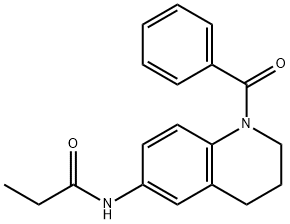 N-(1-benzoyl-3,4-dihydro-2H-quinolin-6-yl)propanamide Structural