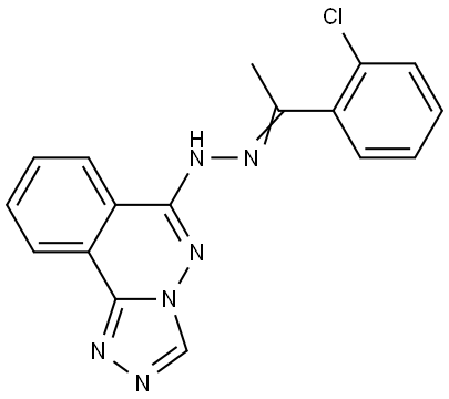N-[(E)-1-(2-chlorophenyl)ethylideneamino]-[1,2,4]triazolo[3,4-a]phthalazin-6-amine Structural