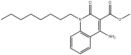 methyl 4-amino-1-octyl-2-oxoquinoline-3-carboxylate Structural