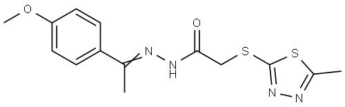 N-[(Z)-1-(4-methoxyphenyl)ethylideneamino]-2-[(5-methyl-1,3,4-thiadiazol-2-yl)sulfanyl]acetamide Structural