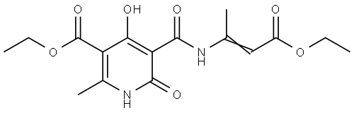 ethyl 5-[[(E)-4-ethoxy-4-oxobut-2-en-2-yl]carbamoyl]-4-hydroxy-2-methyl-6-oxo-1H-pyridine-3-carboxylate Structural