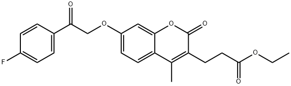 ethyl 3-[7-[2-(4-fluorophenyl)-2-oxoethoxy]-4-methyl-2-oxochromen-3-yl]propanoate Structural