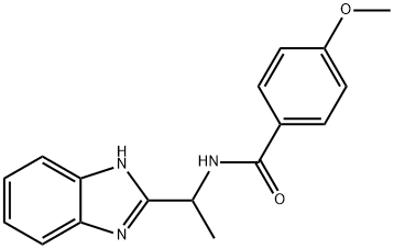 N-[1-(1H-benzimidazol-2-yl)ethyl]-4-methoxybenzamide Structural