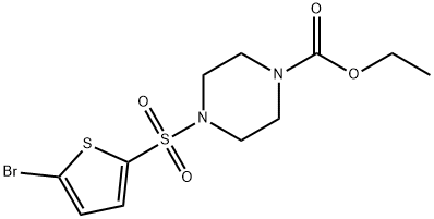 ethyl 4-(5-bromothiophen-2-yl)sulfonylpiperazine-1-carboxylate Structural