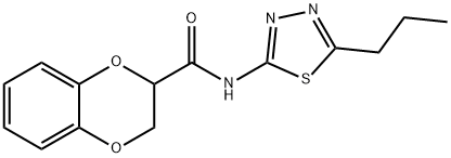 N-(5-propyl-1,3,4-thiadiazol-2-yl)-2,3-dihydro-1,4-benzodioxine-3-carboxamide Structural