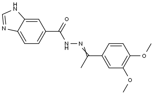 N-[(E)-1-(3,4-dimethoxyphenyl)ethylideneamino]-3H-benzimidazole-5-carboxamide Structural