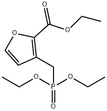 ethyl 3-(diethoxyphosphorylmethyl)furan-2-carboxylate Structural