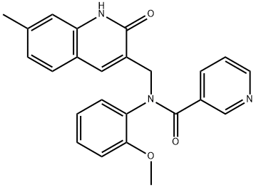 N-(2-methoxyphenyl)-N-[(7-methyl-2-oxo-1H-quinolin-3-yl)methyl]pyridine-3-carboxamide Structural