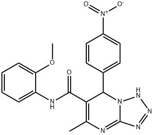 N-(2-methoxyphenyl)-5-methyl-7-(4-nitrophenyl)-1,7-dihydrotetrazolo[1,5-a]pyrimidine-6-carboxamide Structural
