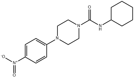 N-cyclohexyl-4-(4-nitrophenyl)piperazine-1-carboxamide Structural
