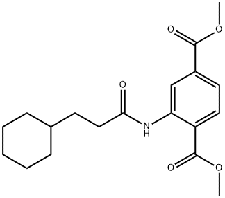 dimethyl 2-(3-cyclohexylpropanoylamino)benzene-1,4-dicarboxylate Structural