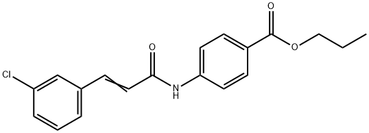 propyl 4-[[(E)-3-(3-chlorophenyl)prop-2-enoyl]amino]benzoate Structural
