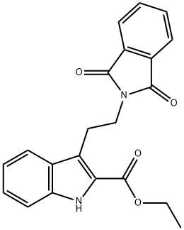 ethyl 3-[2-(1,3-dioxoisoindol-2-yl)ethyl]-1H-indole-2-carboxylate Structural