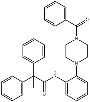 N-[2-(4-benzoylpiperazin-1-yl)phenyl]-2,2-diphenylpropanamide Structural
