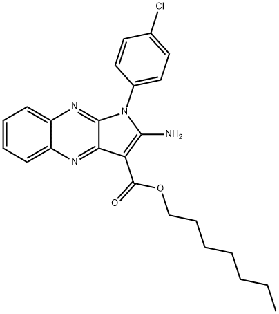 heptyl 2-amino-1-(4-chlorophenyl)pyrrolo[3,2-b]quinoxaline-3-carboxylate Structural