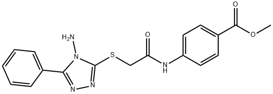 methyl 4-[[2-[(4-amino-5-phenyl-1,2,4-triazol-3-yl)sulfanyl]acetyl]amino]benzoate Structural
