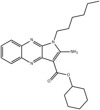 cyclohexyl 2-amino-1-hexylpyrrolo[3,2-b]quinoxaline-3-carboxylate Structural