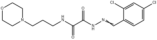 N'-[(E)-(2,4-dichlorophenyl)methylideneamino]-N-(3-morpholin-4-ylpropyl)oxamide Structural
