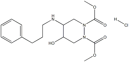 dimethyl 4-hydroxy-5-(3-phenylpropylamino)diazinane-1,2-dicarboxylate hydrochloride Structural