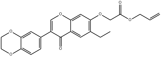 prop-2-enyl 2-[3-(2,3-dihydro-1,4-benzodioxin-6-yl)-6-ethyl-4-oxochromen-7-yl]oxyacetate Structural