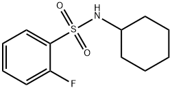 N-cyclohexyl-2-fluorobenzenesulfonamide Structural