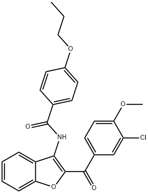 N-[2-(3-chloro-4-methoxybenzoyl)-1-benzofuran-3-yl]-4-propoxybenzamide Structural