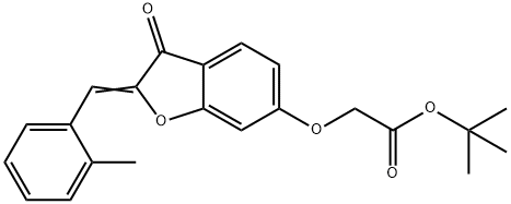 tert-butyl 2-[[(2Z)-2-[(2-methylphenyl)methylidene]-3-oxo-1-benzofuran-6-yl]oxy]acetate Structural