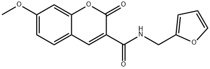 N-(furan-2-ylmethyl)-7-methoxy-2-oxochromene-3-carboxamide Structural