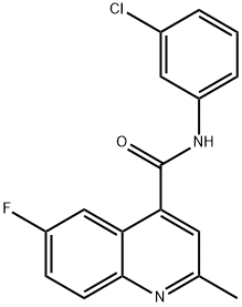 N-(3-chlorophenyl)-6-fluoro-2-methylquinoline-4-carboxamide Structural