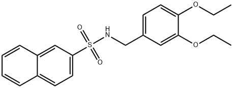 N-[(3,4-diethoxyphenyl)methyl]naphthalene-2-sulfonamide Structural