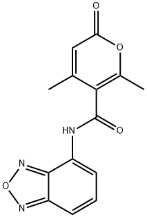 N-(2,1,3-benzoxadiazol-4-yl)-2,4-dimethyl-6-oxopyran-3-carboxamide Structural